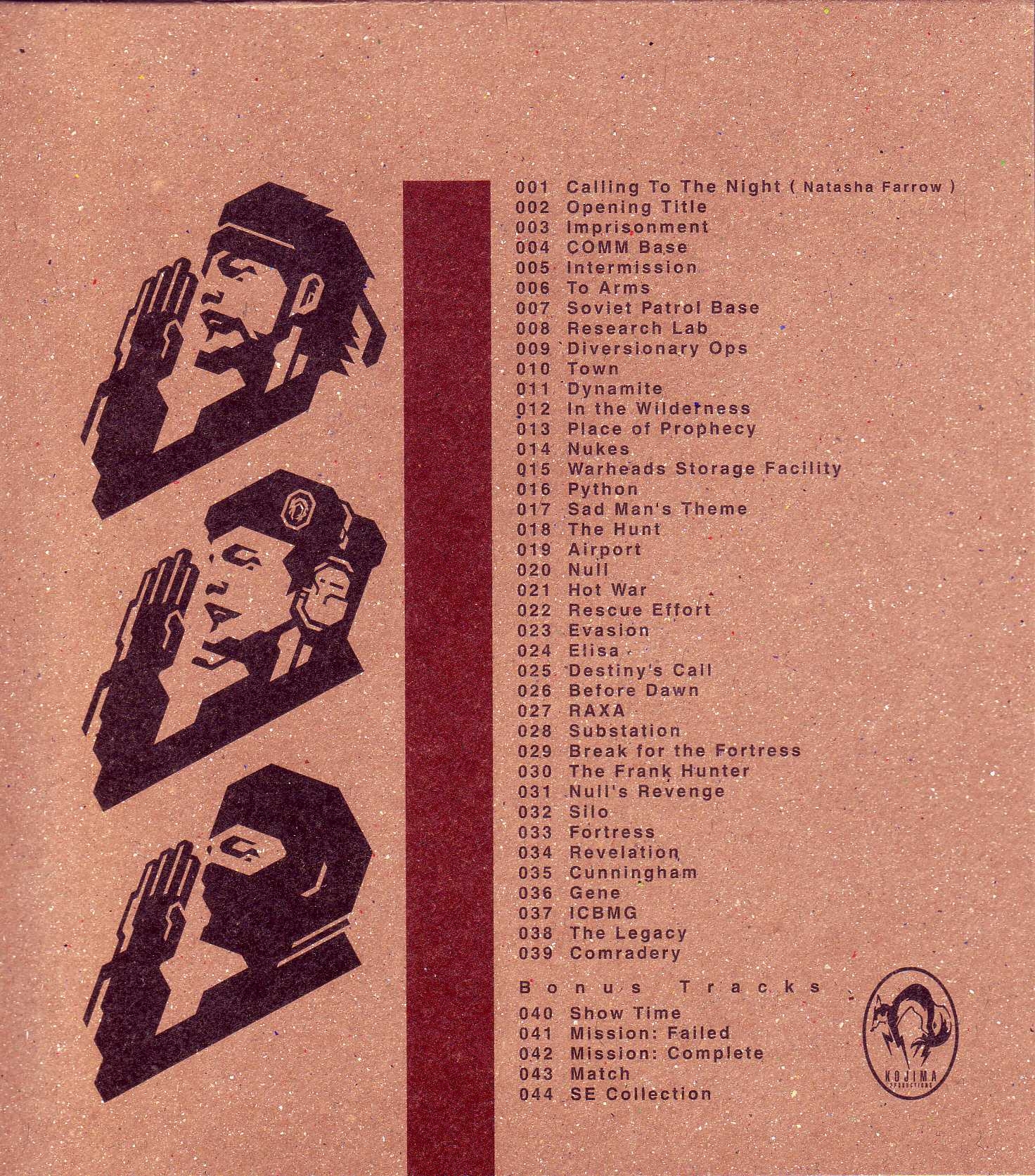 METAL GEAR SOLID PORTABLE OPS ORIGINAL SOUNDTRACK (2006) MP3